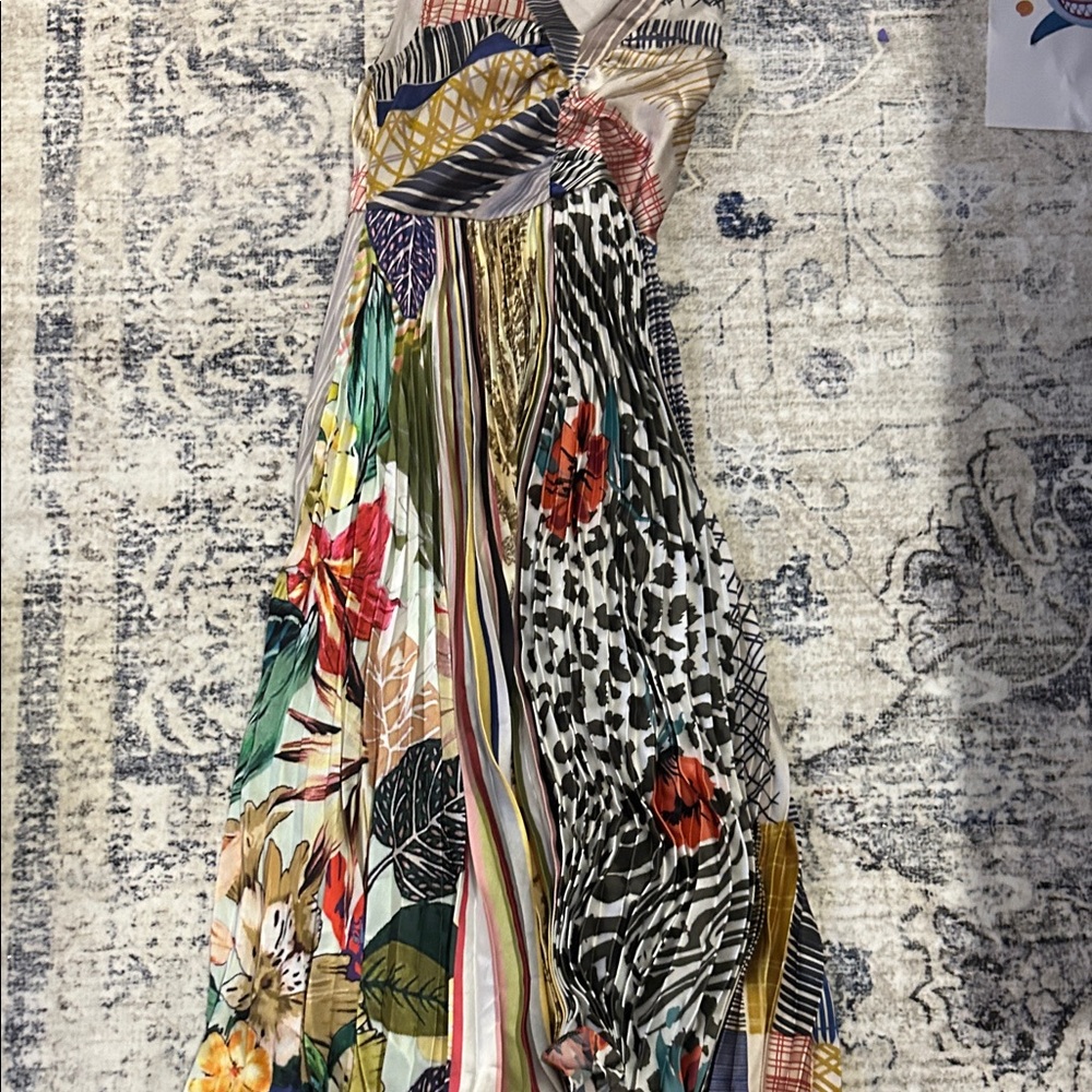 Vibrant Floral Print Maxi Dress